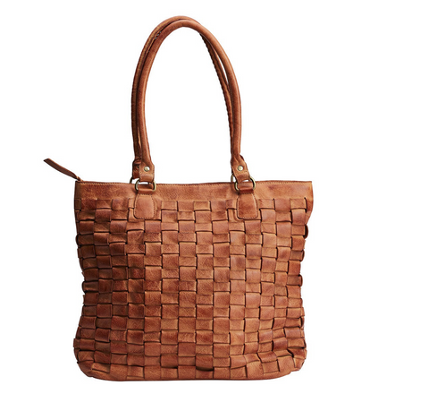 Shoulder bag Helen, dark tan antique