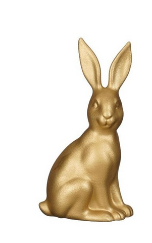 MICA DECORATIONS DECORATION RABBIT GOLD MATT - L31XW18XH49CM