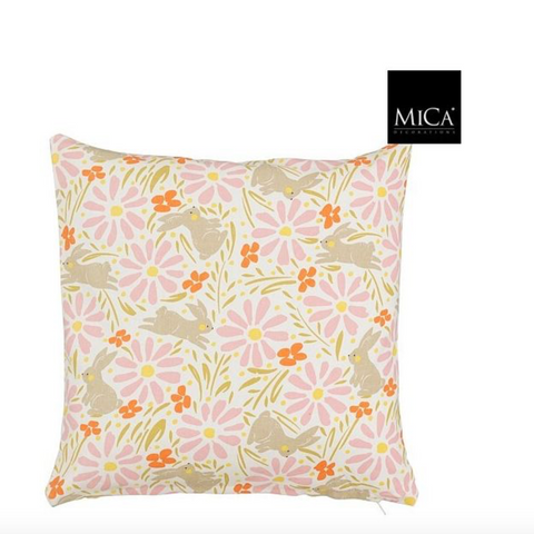 MICA DECORATIONS CUSHION EASTER OFF WHITE - L45XW45XH10CM