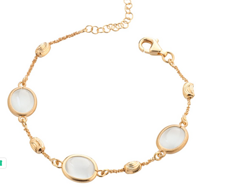 Armband Bracciale Occhio Di Gatto Grigio Chiaro - Itaca Colors