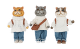 Kat Kleed + Tas Polyresin Meerkleurig Large Assortiment Van 3 (59569)