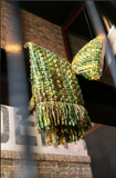 Deken Gebreeën Acryl Groen
