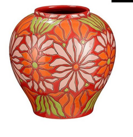 MICA DECORATIONS ISABELLE VAAS BLOEM D.ROZE - H28XD28CM