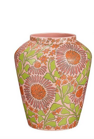 MICA DECORATIONS ISABELLE VAAS BLOEM L.ROZE - H38XD32CM