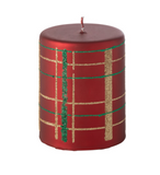 Kaars Cilinder Geruit Paraffine Meerkleurig Small-20u