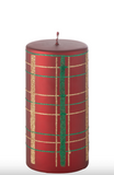 Kaars Cilinder Geruit Paraffine Meerkleurig-35u