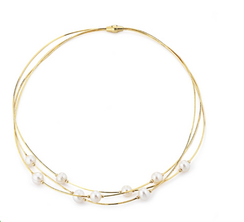 Ketting Collana Multifilo Perle - Twist