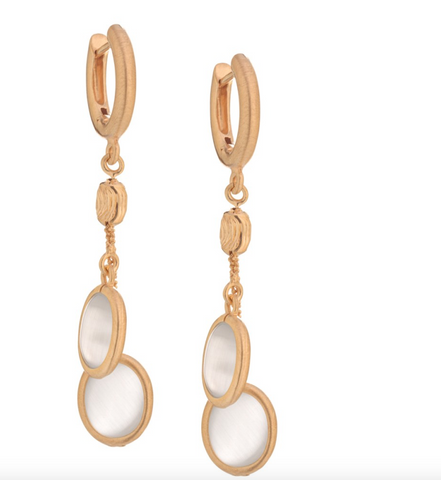 Oorbel Orecchini Occhio Di Gatto Grigio Chiaro - Itaca Colors