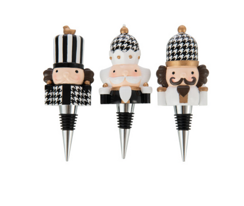 Doos Van 3 Flessenstop Pied-De-Poule Kalk Zwart/Wit