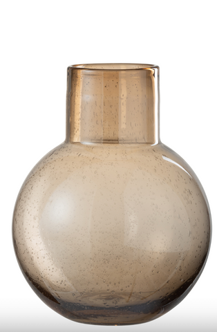 Vaas Bol Met Hals Glas Amber Large (23319)