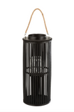 Lantaarn Tube Bamboe Zwart Small (11047)