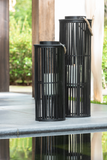 Lantaarn Tube Bamboe Zwart Small (11047)