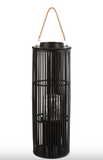 Lantaarn Tube Bamboe Zwart Large (11048)