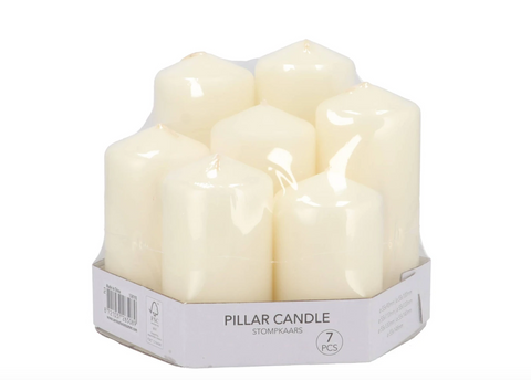 Candle white set 7