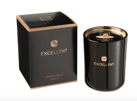 Geurkaars Excellent Siberia Fir Zwart Medium-80u