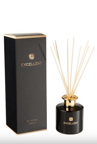 Geurolie+Stokjes Excellent Siberia Fir Zwart (16115)