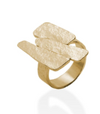 Ring 18 Kt vergulde zilveren ONNO ring | R0431PL