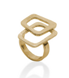 Ring 18 Kt vergulde zilveren ONNO ring | R0427PL