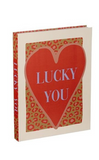 MICA DECORATIONS DECORATION BOOK LUCKY YOU RED FSC RECYCLED - L23XW30XH3CM