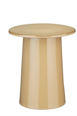 MICA DECORATIONS SIDE TABLE L. BROWN - H38XD33CM