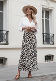 **Satijnen Lange Rok Met Luipaardprint  Summer 26- 6483-3