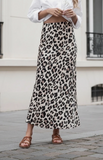 **Satijnen Lange Rok Met Luipaardprint  Summer 26- 6483-3