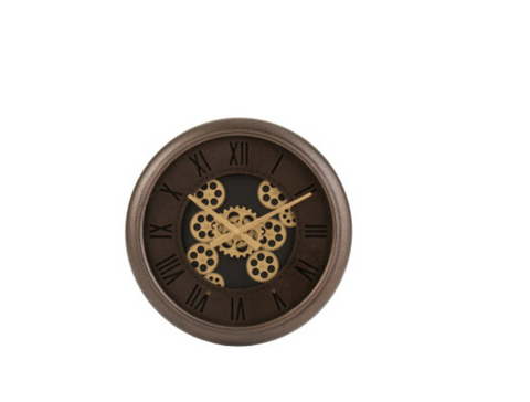 Klok Radars Romeinse Cijfers Metaal Bruin/Goud (2916)