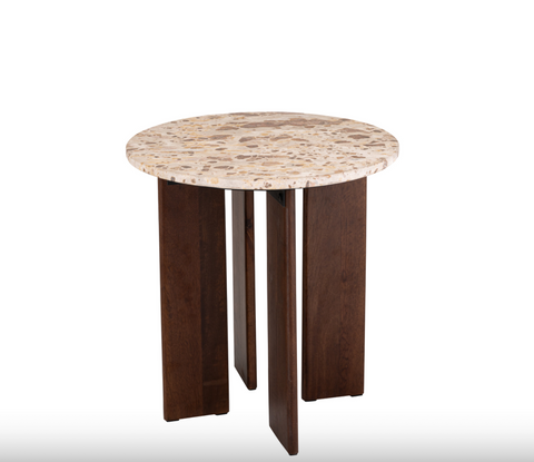 Bijzettafel Mathilde Marmer Naturel/Beige