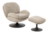 Loungestoel + Poef Matel Beige