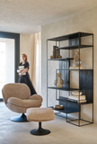 Loungestoel + Poef Matel Beige