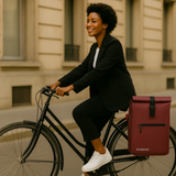 Ali Waterproof Bike Backpack – 2-in-1 Burgundy Pannier