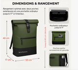 Anna 2-in-1 27L Green Bike Backpack Pack of 8