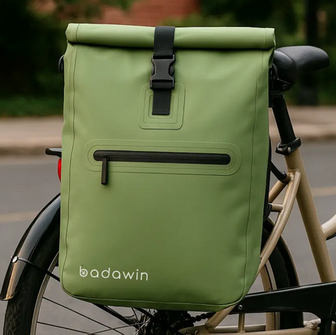 Ali Waterproof Bike Backpack – 2-in-1 Sage Green Bag