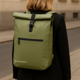 Ali Waterproof Bike Backpack – 2-in-1 Sage Green Bag