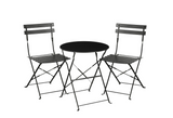 MICA DECORATIONS LAURENCE BISTROSET - SET VAN 3 - METAAL - ZWART