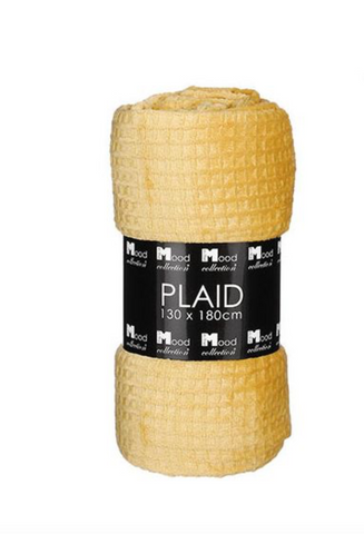 IN THE MOOD JOANNE PLAID GEEL - L180XB130CM