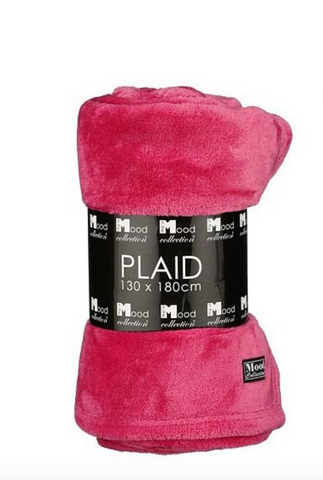 IN THE MOOD FAMKE FLEECE PLAID FUCHSIA - L180XB130CM
