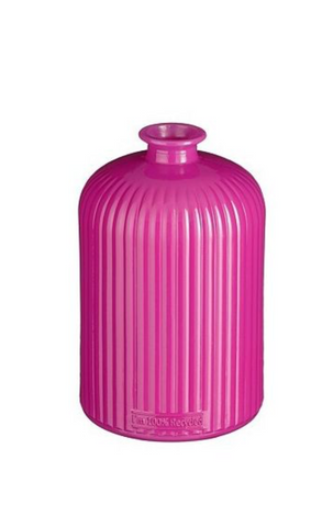 MICA DECORATIONS JESSICA FLES RECYCLED GLAS ROZE - H18XD15CM