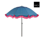 MICA DECORATIONS HEART PARASOL - H238 X Ø220 CM - BLAUW