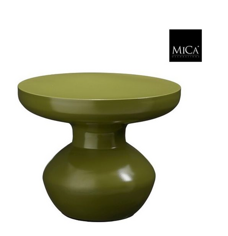 MICA DECORATIONS ZILLA BIJZETTAFEL L.GROEN - H32,5XD40CM