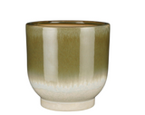 MICA DECORATIONS TARA POT OP STANDAARD D.GROEN SET VAN 3 - H30XD30CM