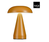 LUCA LIGHTING TAFELLAMP GEEL WARM WIT 24 LED OPLAADBARE BATTERIJ USB AANSLUITING - H20,5XD15,5CM