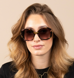 Brown/green tortoise sunglasses - SG008-TG