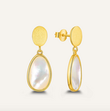 925 Sterling Zilveren Oorbellen voor Dames met Parelmoer – Organic Flow