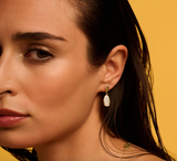 925 Sterling Zilveren Oorbellen voor Dames met Parelmoer – Organic Flow