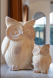 Uil Namaakhout Polyresin Beige Small