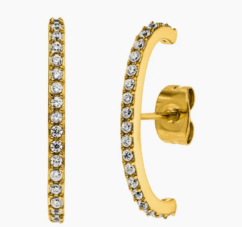 Glow Bow Stud Earrings | 18K Gold Plated