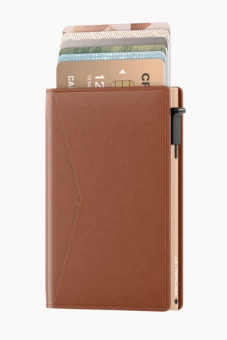 PASJESHOUDER SLIM COGNAC