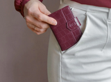 PASJESHOUDER PLUS CROCO BORDEAUX