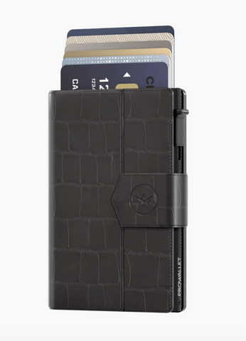 PASJESHOUDER PLUS CROCO ZWART